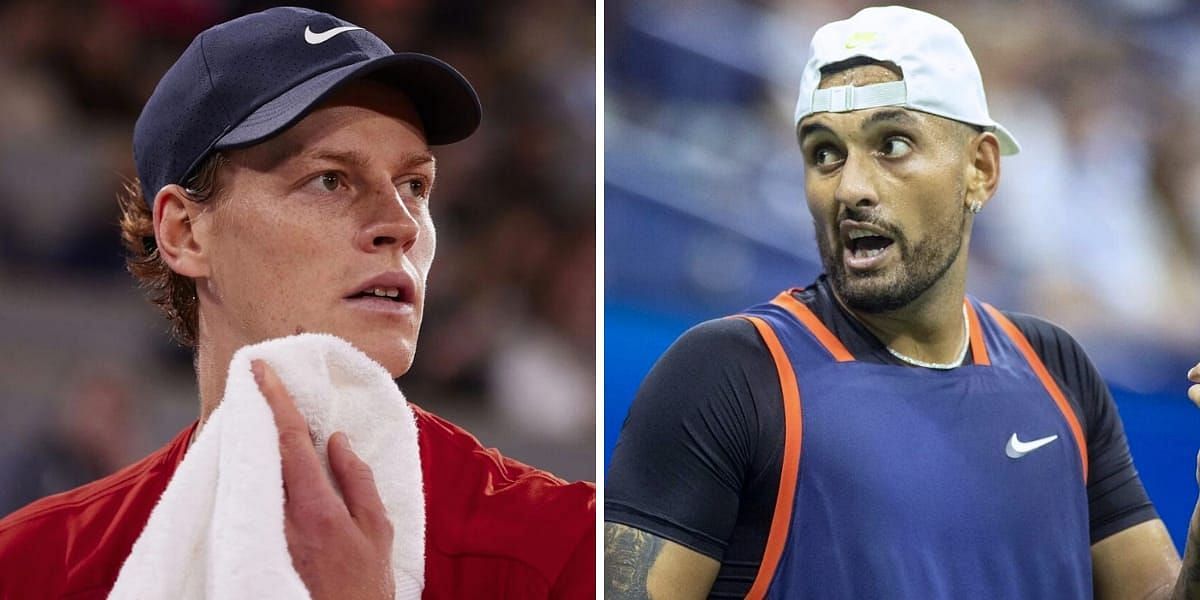 Jannik Sinner (L) &amp; Nick Kyrgios (R) (Image source: GETTY)