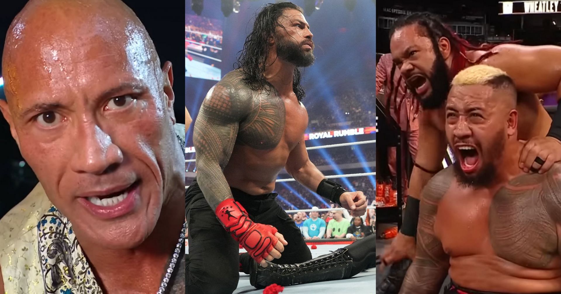 The Rock, Roman Reigns, Solo Sikoa &amp; Jacob Fatu 