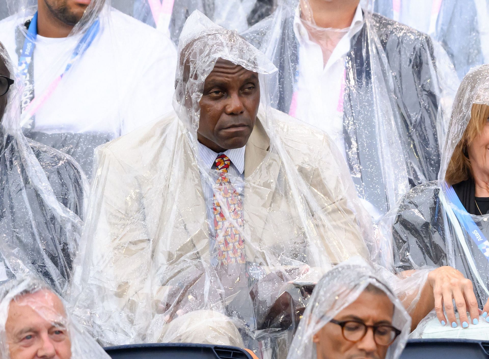 Carl Lewis attends the Opening Ceremony of the Olympic Games Paris 2024 at the Trocadero on July 26, 2024, in Paris, France. (Photo by WireImage)