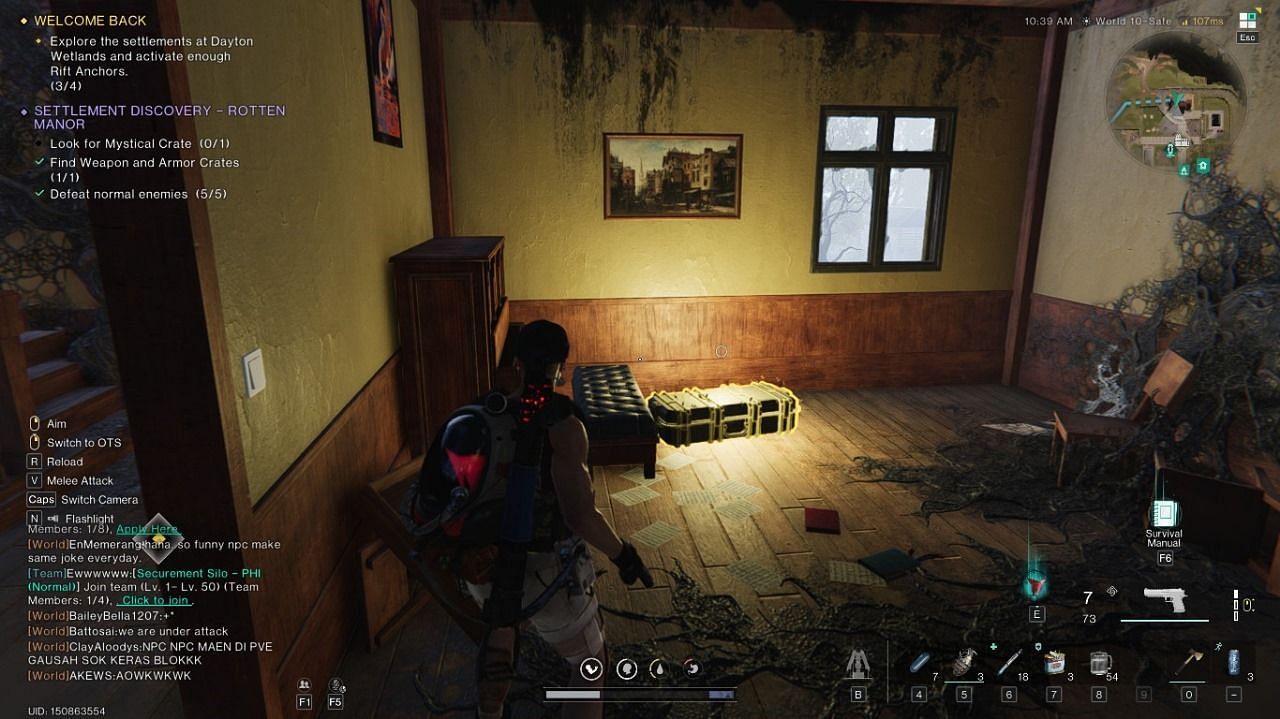 Found the Weapons crate on the first floor (Image via Starry Studio)