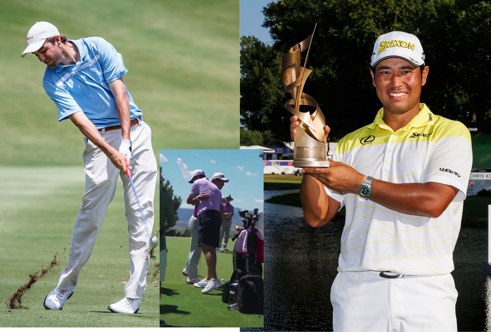 Hideki Matsuyama and Scottie Scheffler ( via Getty and Twitter)