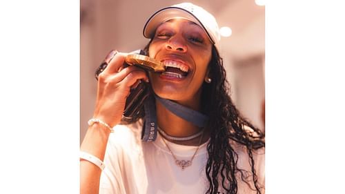 A'ja Wilson shows off her 2024 Paris Olympics gold medal. Image Credit: IG account of A'ja Wilson