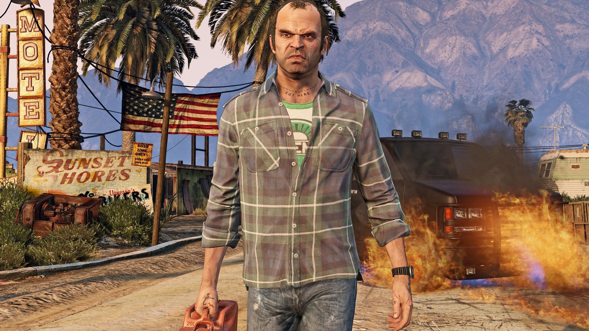 You will witness the protagonists in different situations when switching (Image via Rockstar Games)