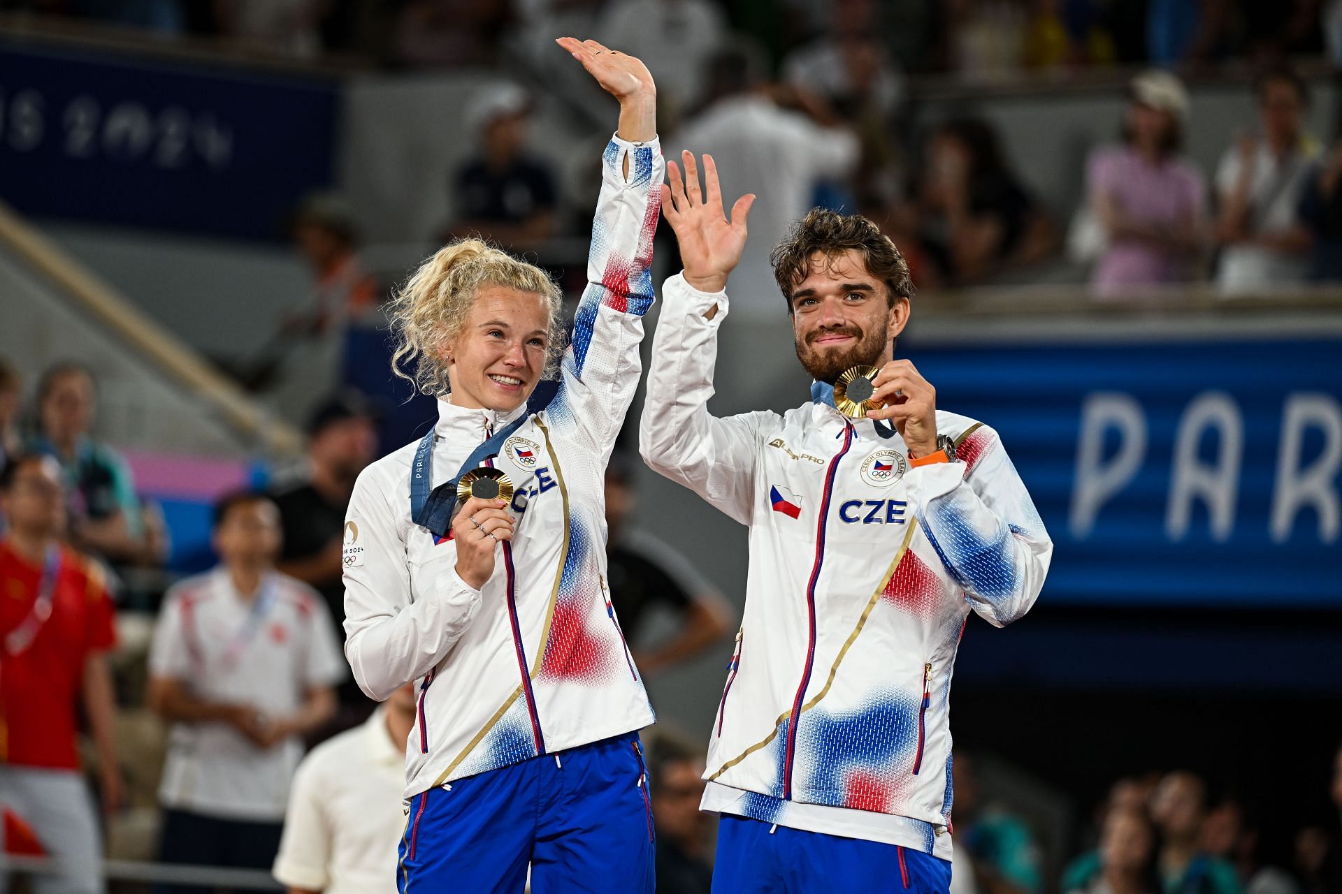 Katerina Siniakova and Tomas Machac at Olympic Games Paris 2024 (Source: Getty)