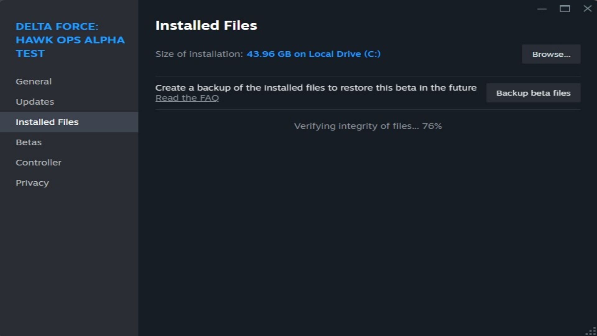 File verification on Steam (Image via Valve)