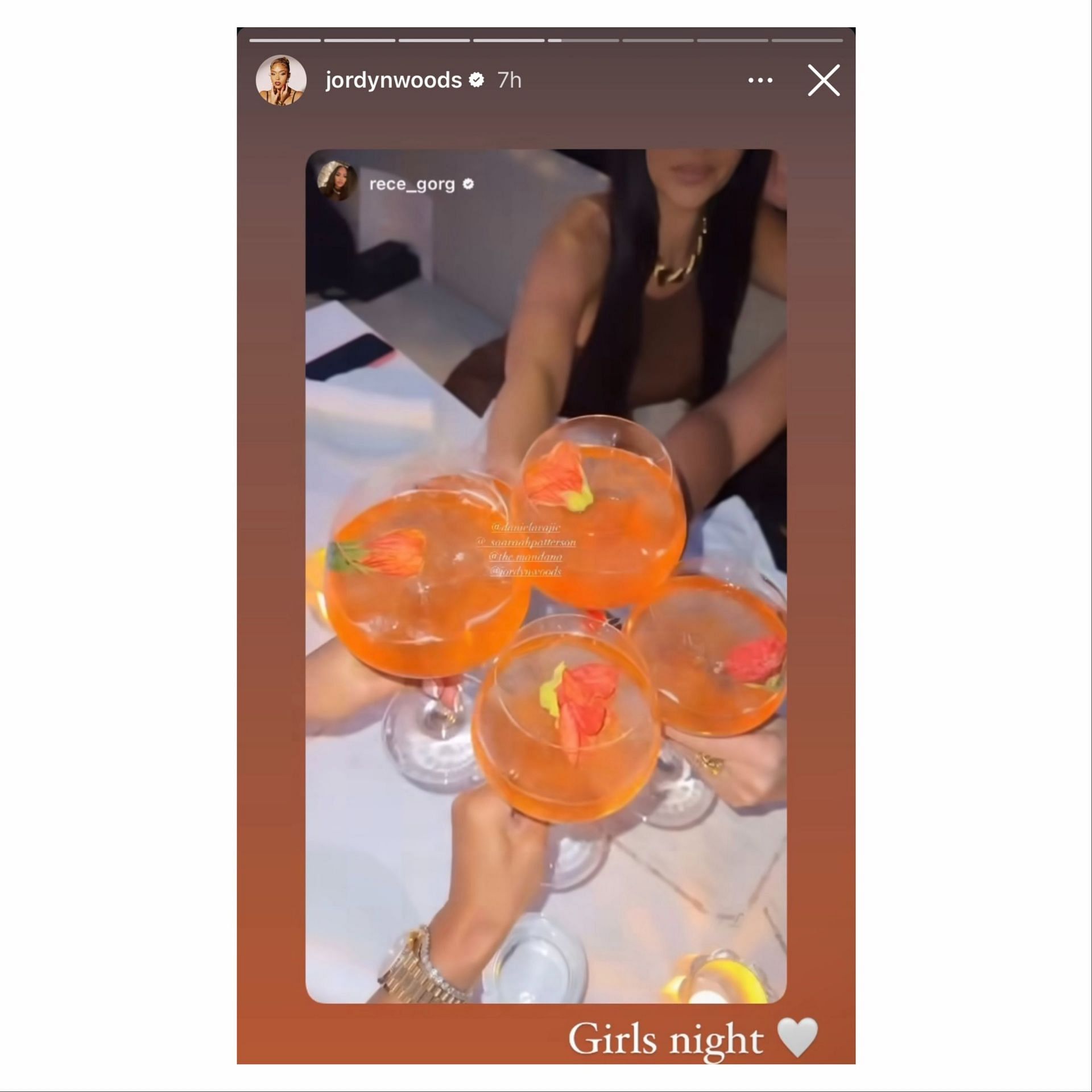  Jordyn Woods enjoys &quot;Girls Night&quot; With Paul George and Patrick Beverley