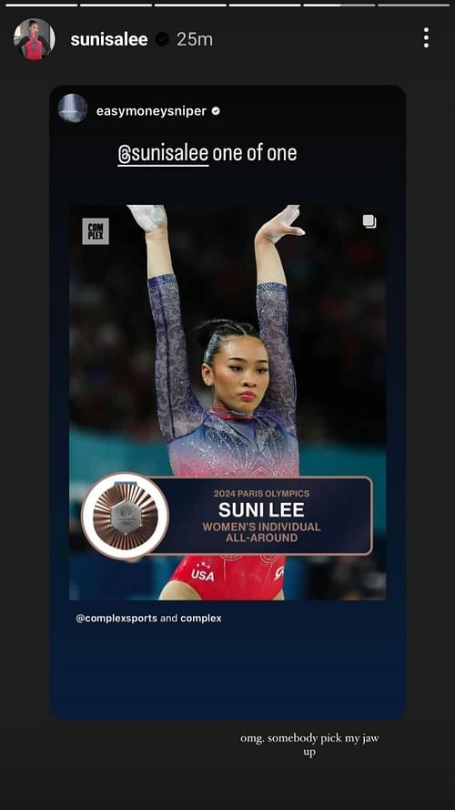 Suni Lee left jaw-dropped over Kevin Durant's praise after bronze medal win (Image credit: @sunisalee on IG)