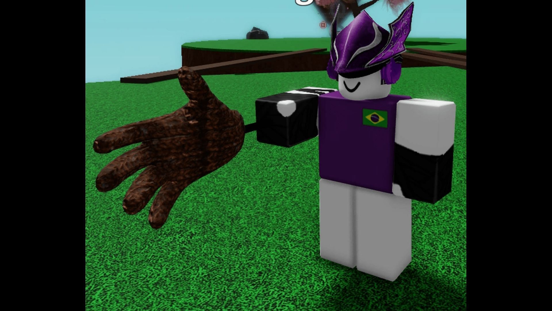 Gameplay screenshot of the Leash Glove (Image via Roblox)