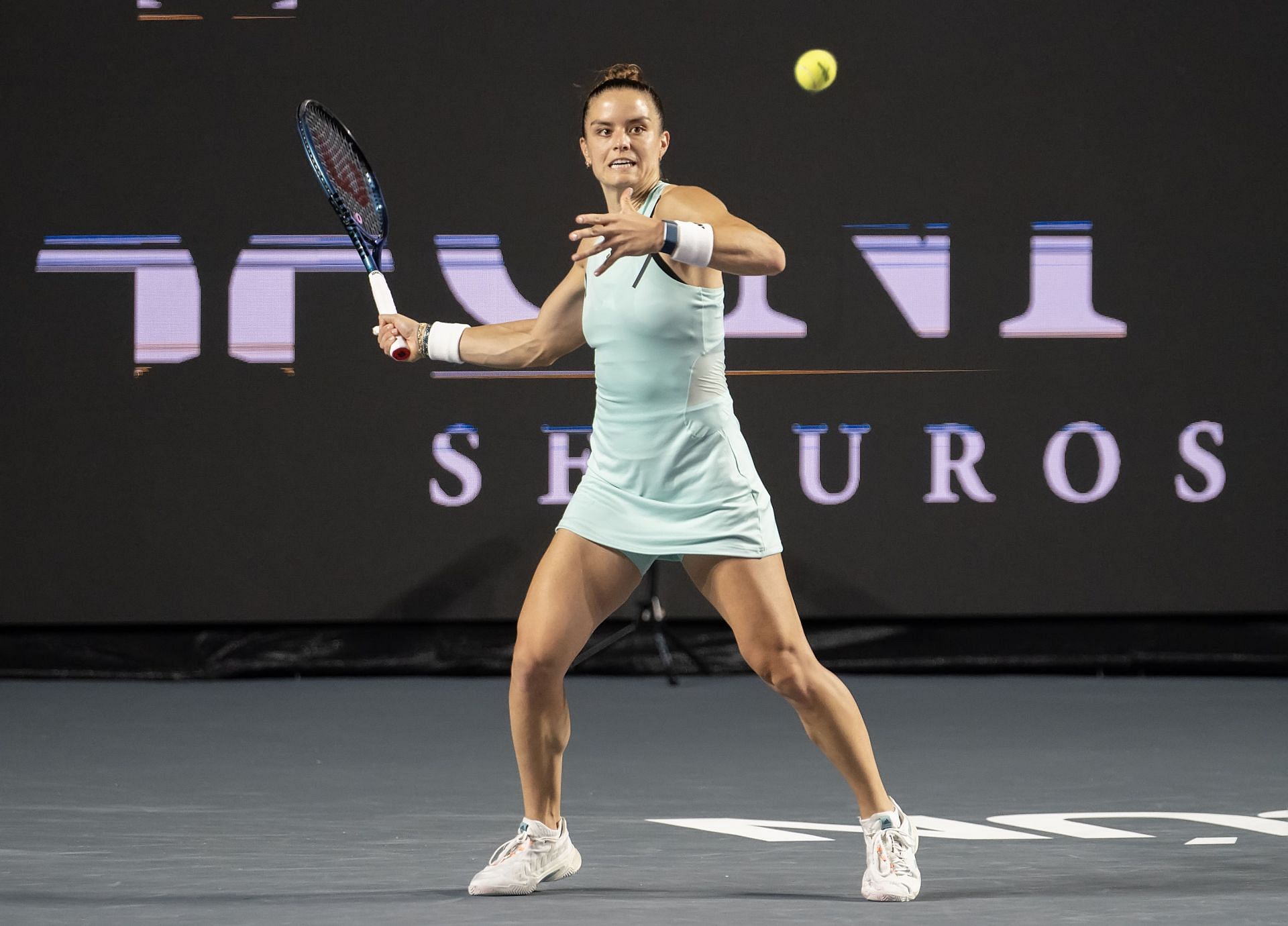 Maria Sakkari at the 2023 WTA Finals. (Image: Getty)