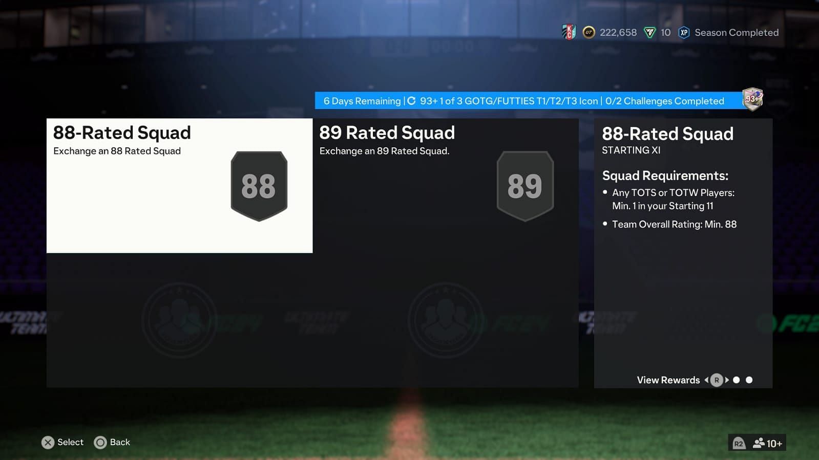 The SBC has two segments (Image via EA Sports)