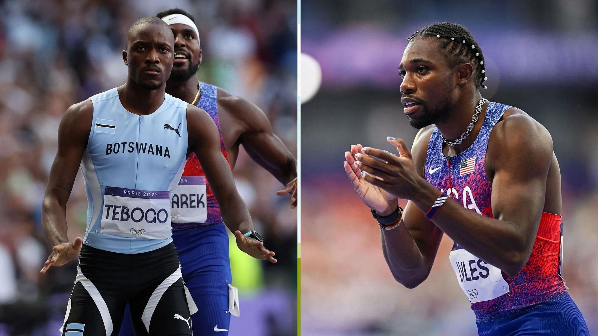 Noah Lyles lauds Letsile Tebogo as Botswana sprinter beats him for gold at Paris Olympics 2024- Source: Getty Images 