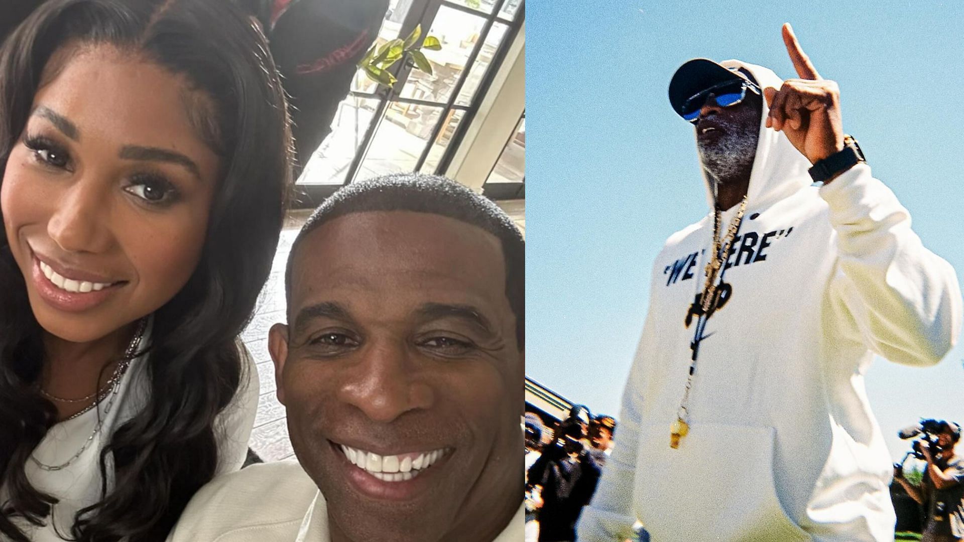 Deion Sanders and his daughter, Deiondra Sanders (Colorado &amp; Deiondra