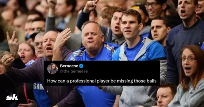 "How can a professional player be missing those" - Fans in disbelief as Chelsea star misses sitter in UECL qualifier