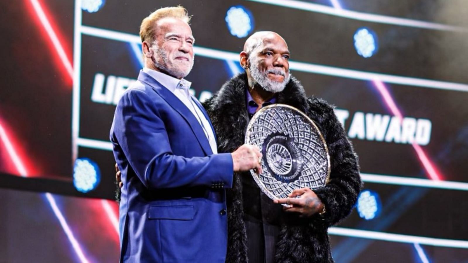 Arnold Schwarzenegger and Flex Wheeler at Arnold Classic 2023