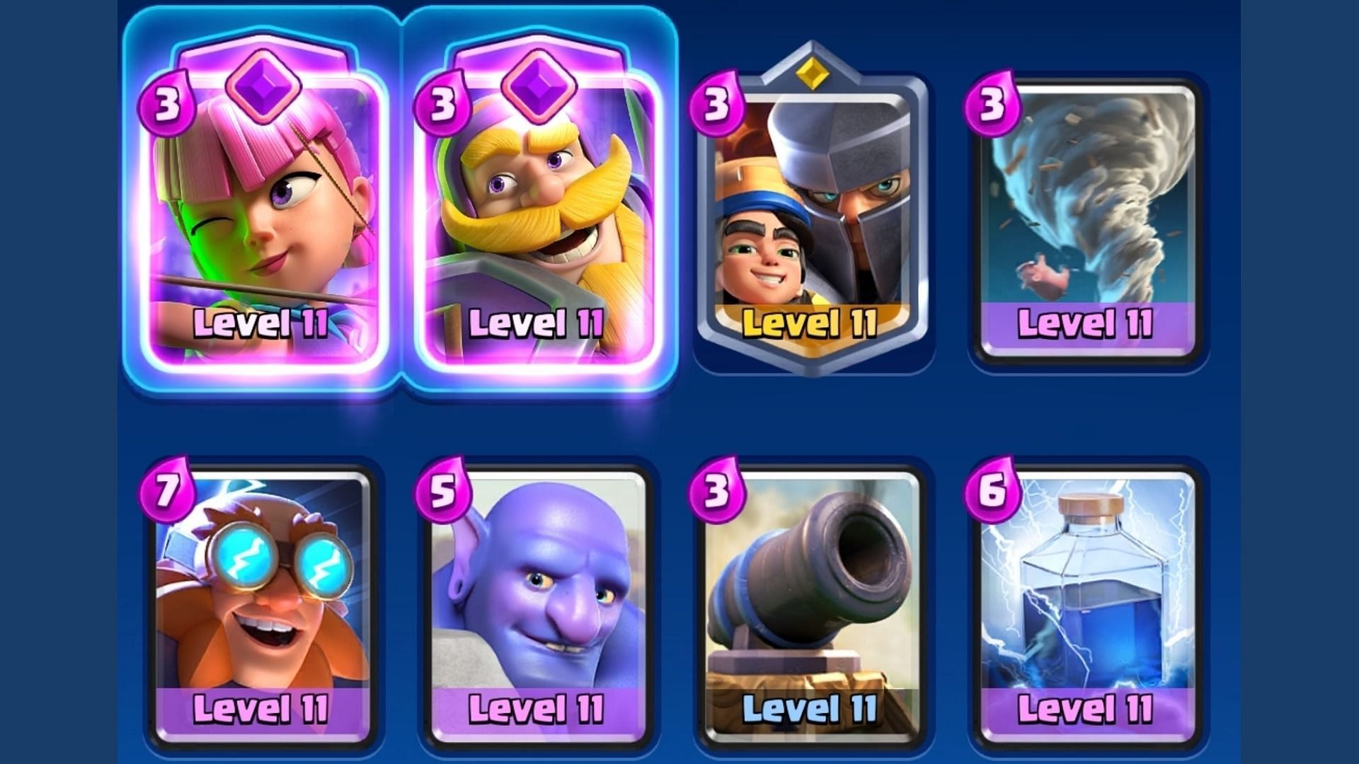 This deck runs Electro Giant as the win condition (Image via Supercell)