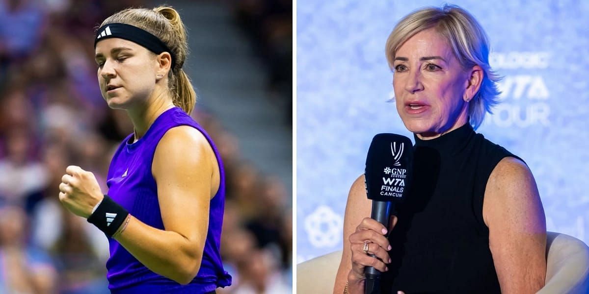 Karolina Muchova (L) &amp; Chris Evert (R) (Image source: GETTY)