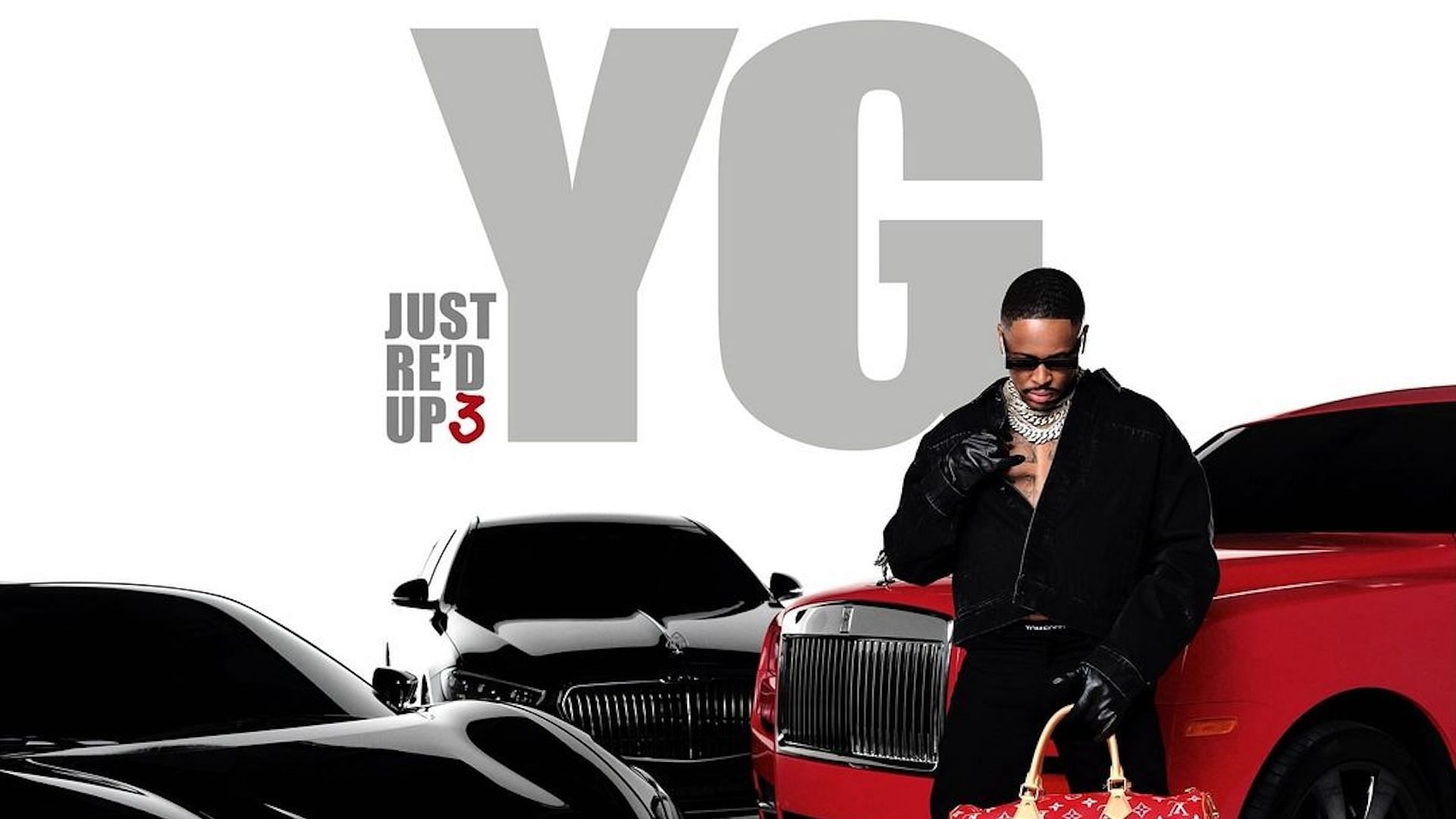 The official cover art for YG&#039;s seventh studio album &#039;JUST RE&rsquo;D UP 3&#039; (Image via Instagram/@yg)