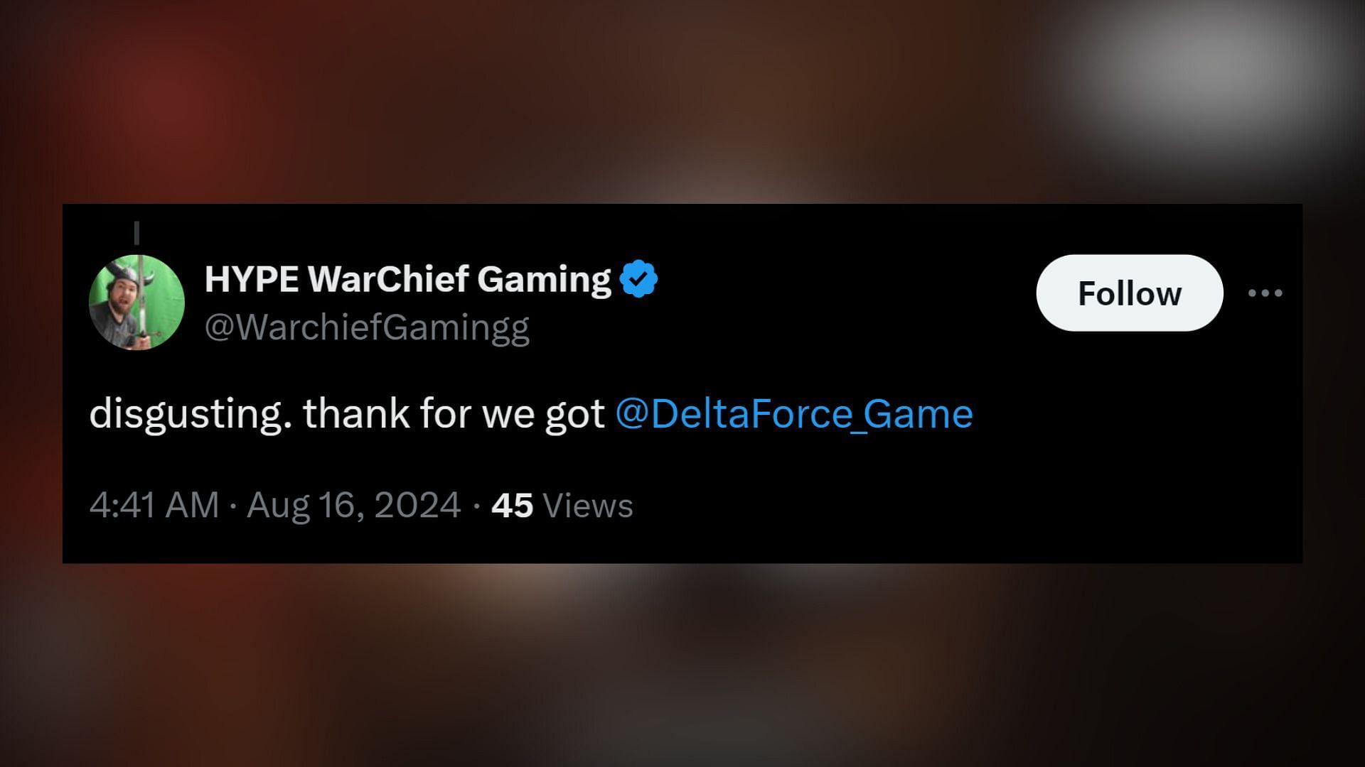 @WarchiefGamingg&#039;s comment on X (Image via X)