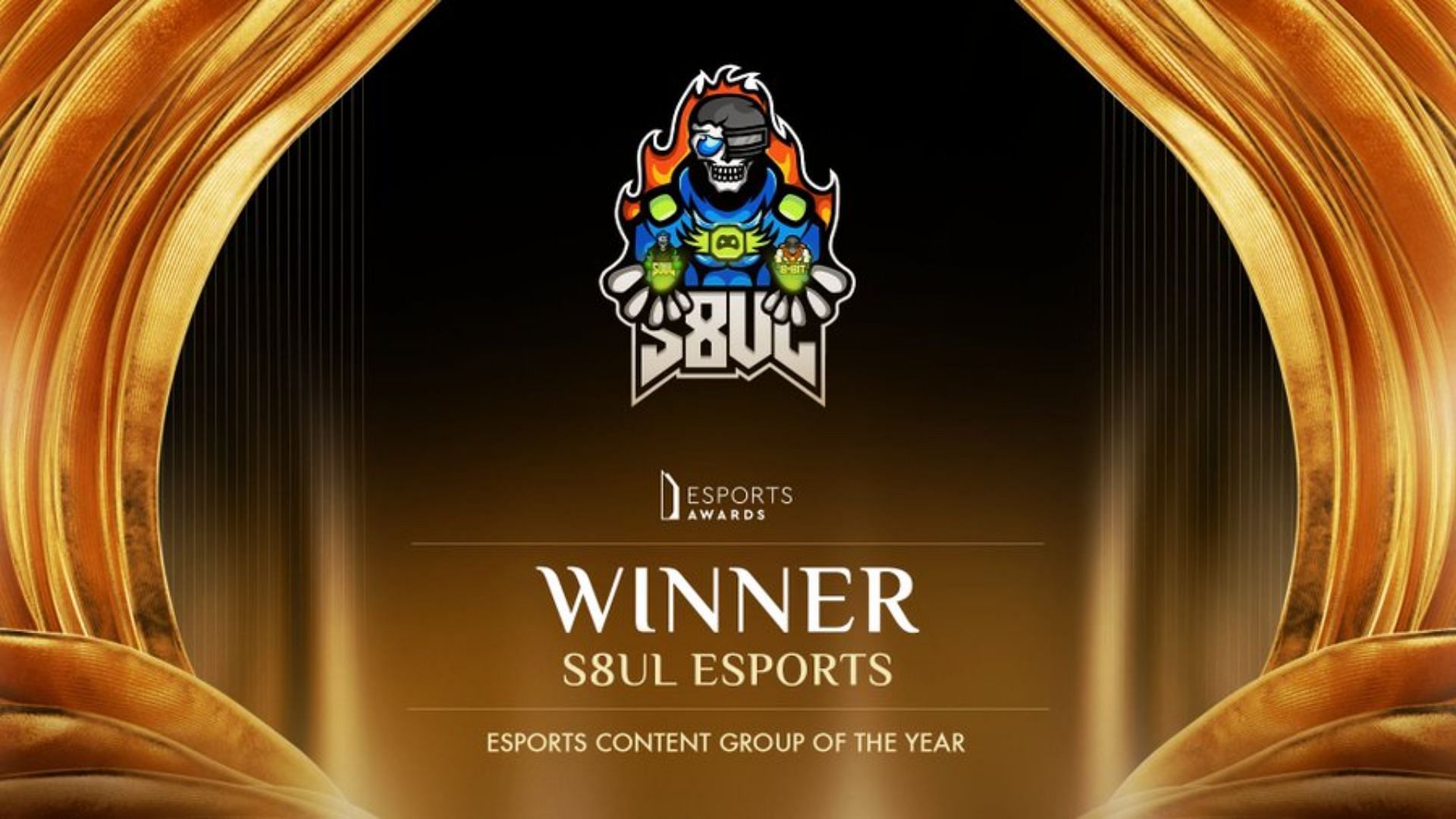 S8ul Esports wins the Esports Content Group of the Year award at Esports Awards 2024 (Image via @esportsawards/X)