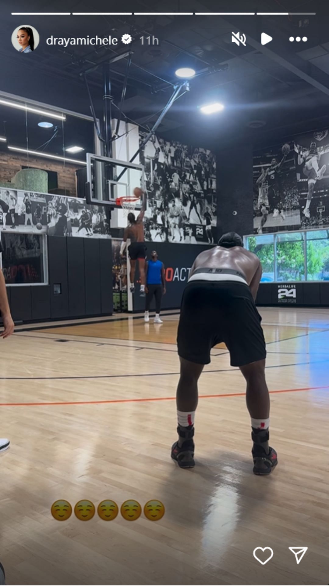 Draya Michele celebrates boyfriend Jalen Green&#039;s insane under-the-leg dunk (Image: Draya Michele Instagram story)