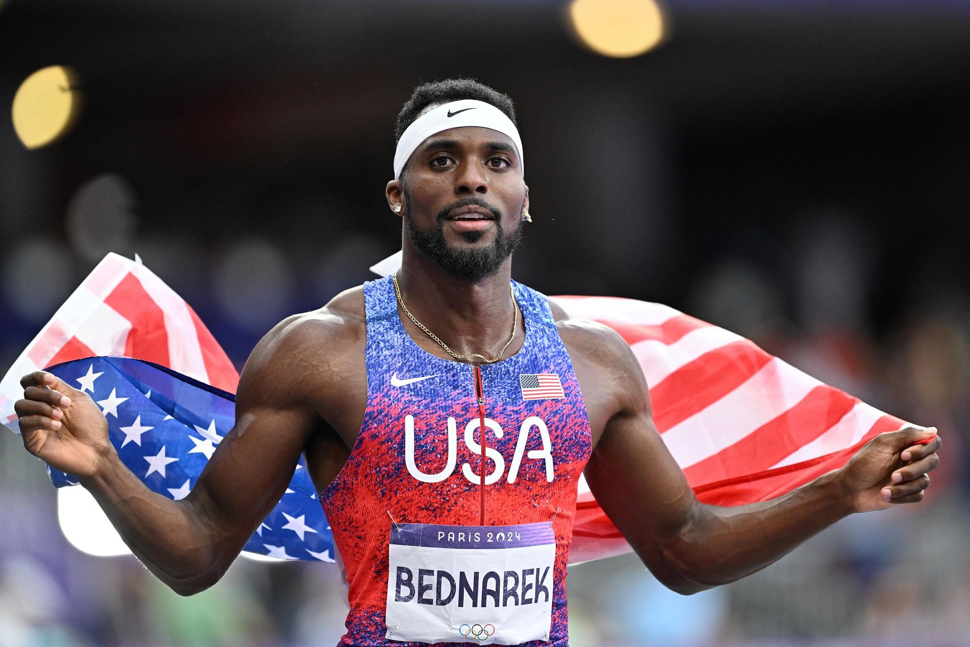 Kenny Bednarek at Paris Olympics 2024 (Photo by Mustafa Yalcin/Anadolu via Getty Images)