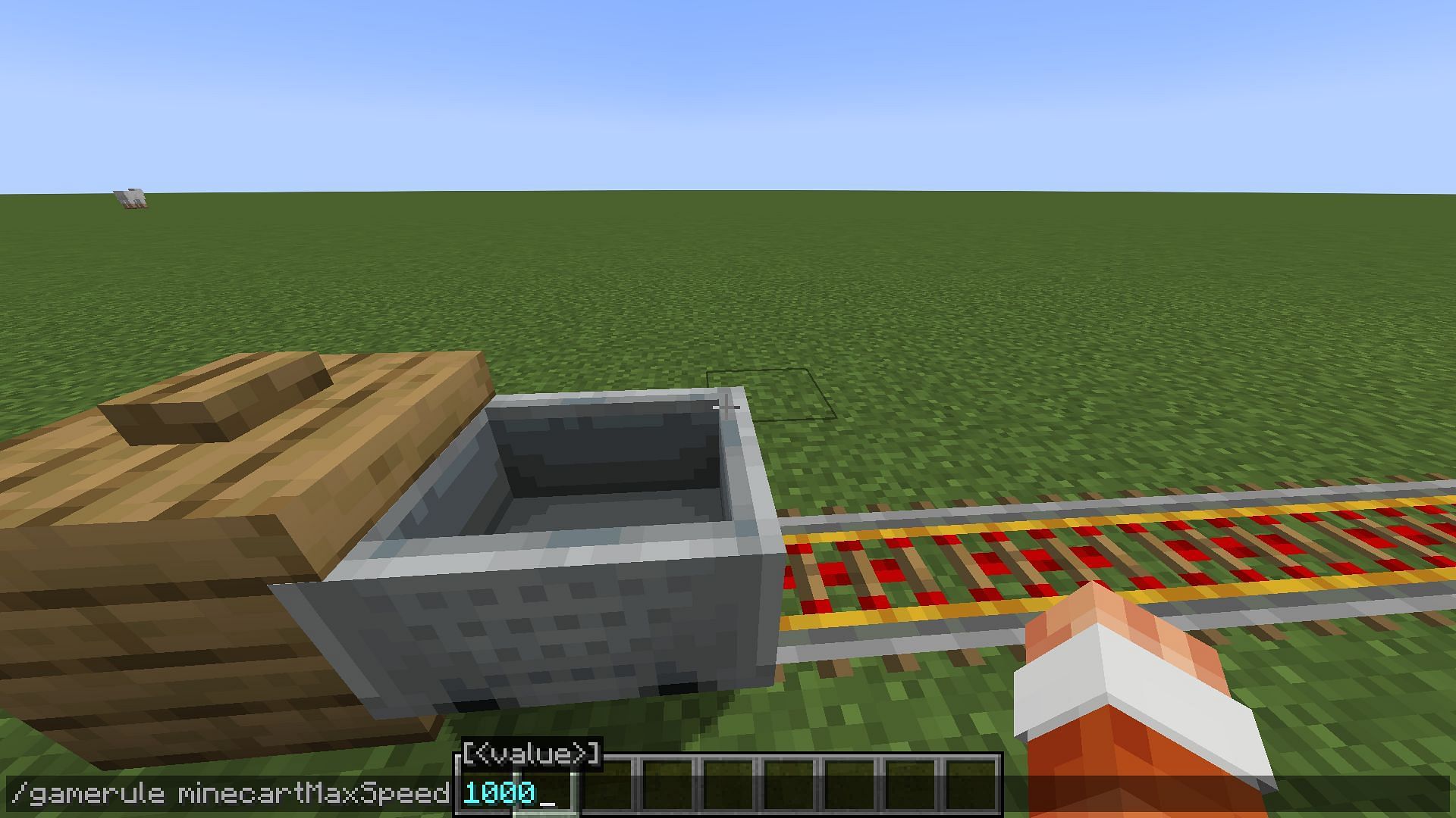 This new minecart speed command is a simple one to activate in Java Edition (Image via Mojang)