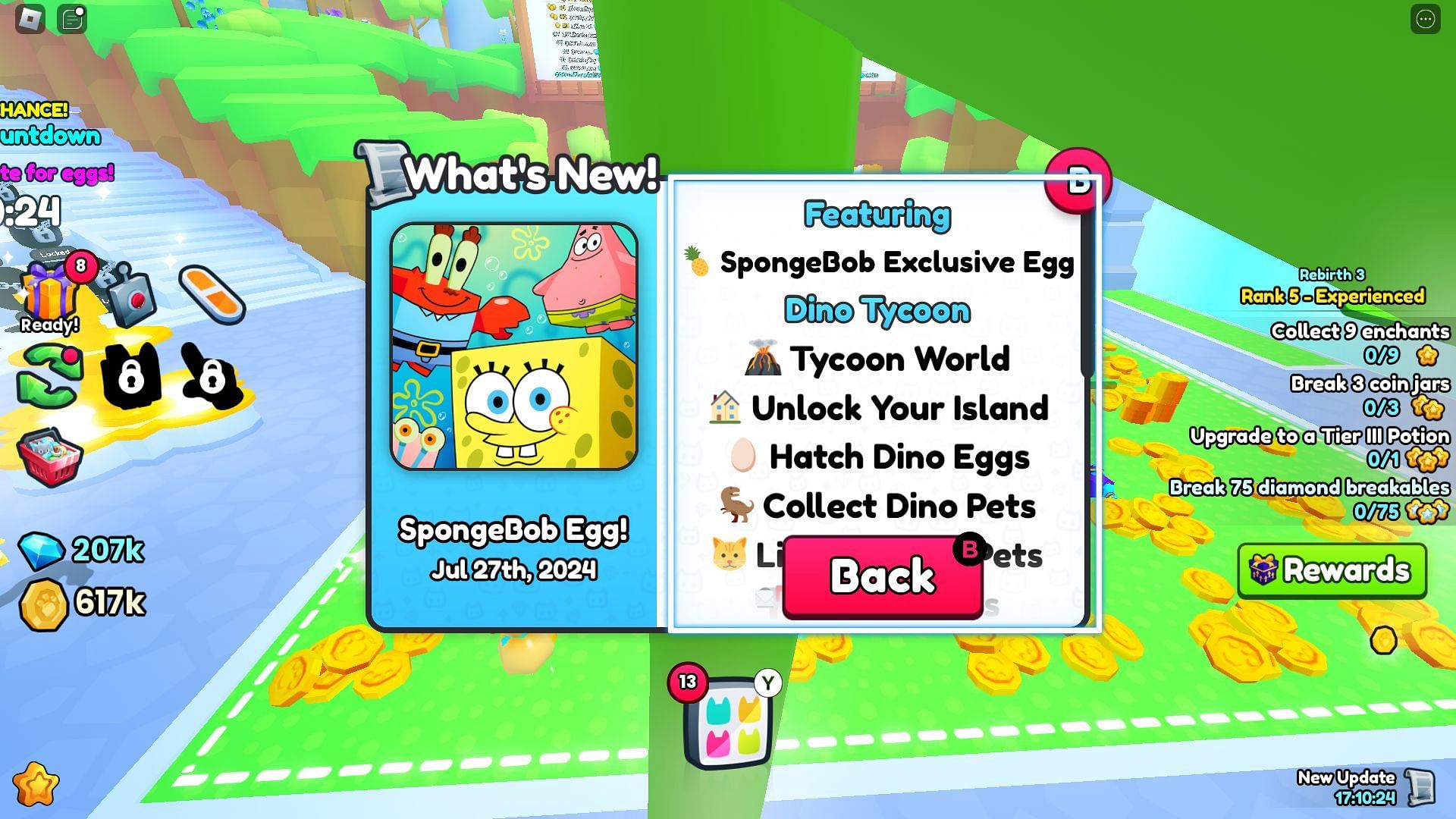 The SpongeBob update has added several eggs from the iconic show (Image via Roblox)