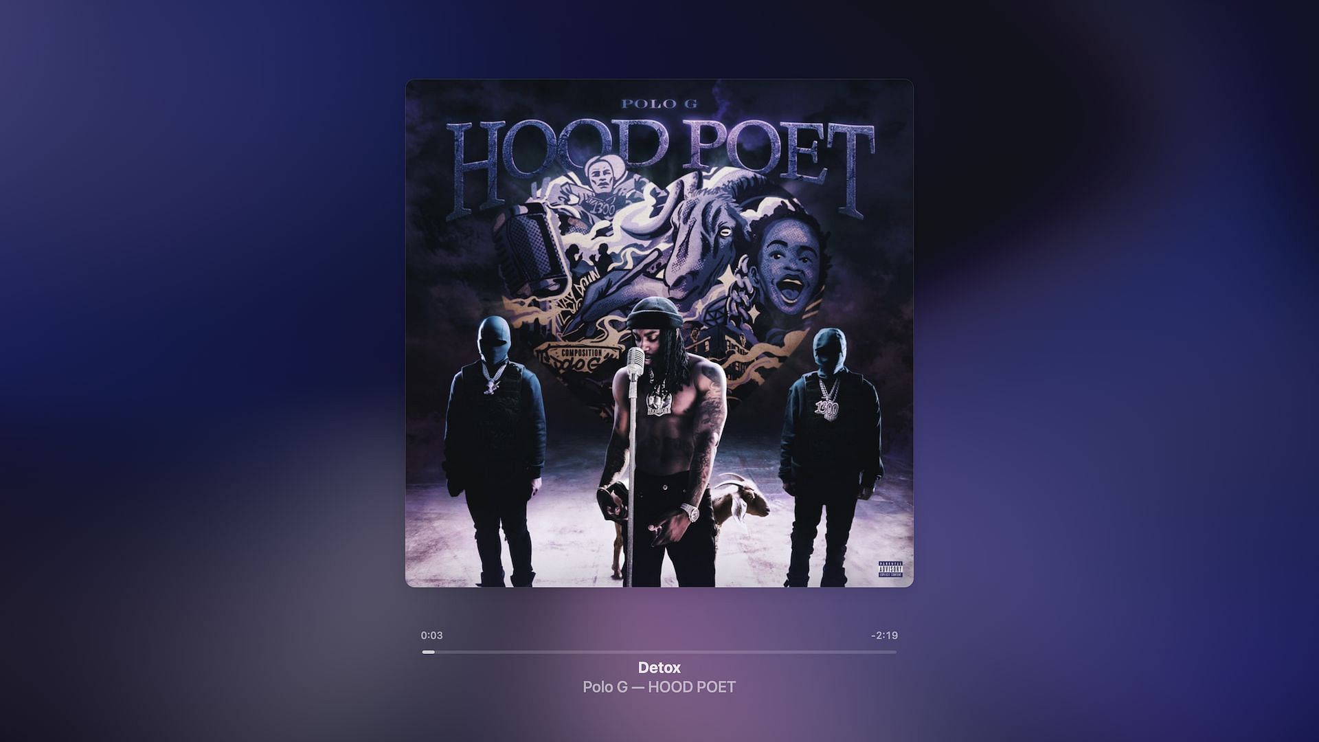 Track 06 on &#039;Hood Poet&#039; (Image via Applemusic.com)