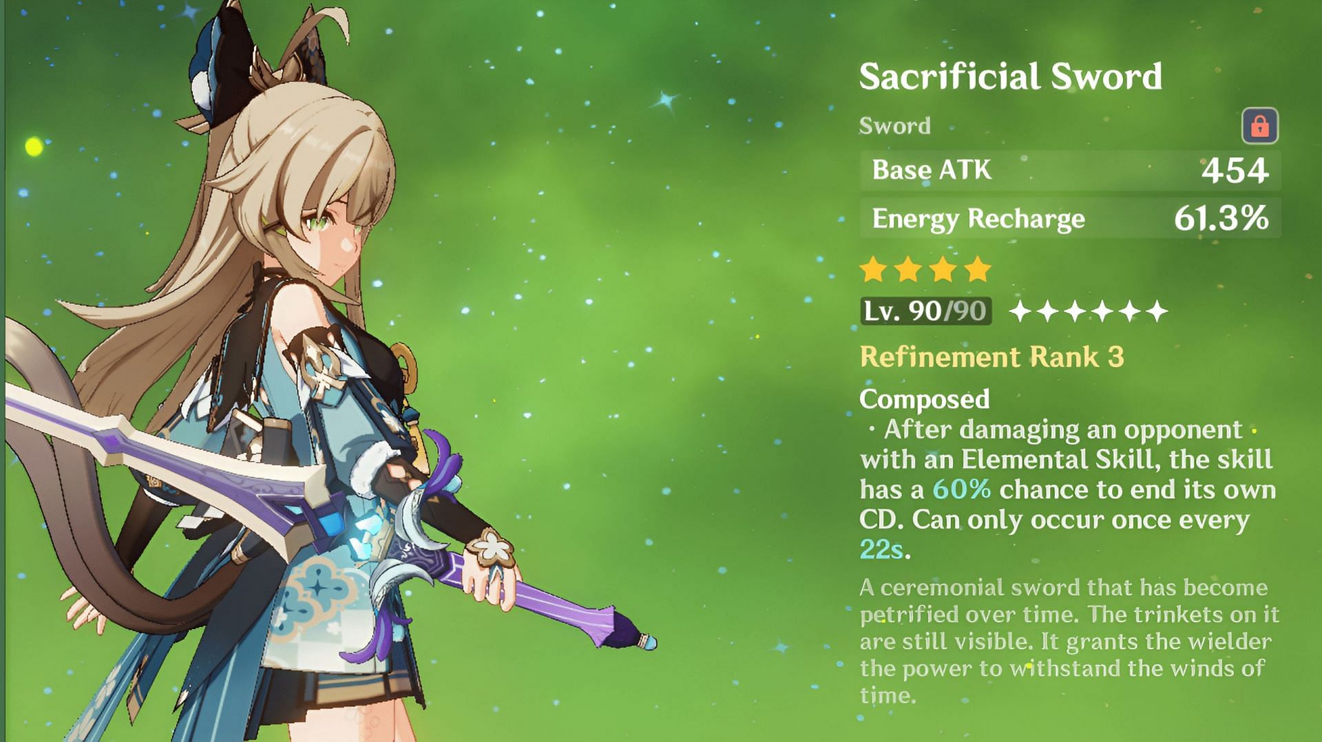 Kirara will greatly benefit from using the Sacrificial Sword in the Envisaged Echoes challenge (Image via HoYoverse)