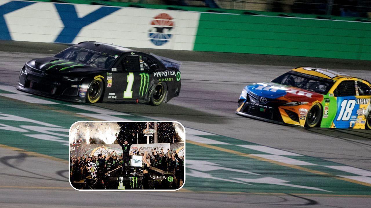 _Kurt Busch edges past his brother to take the victory at Kentucky Speedway in 2019 (images all Getty)  