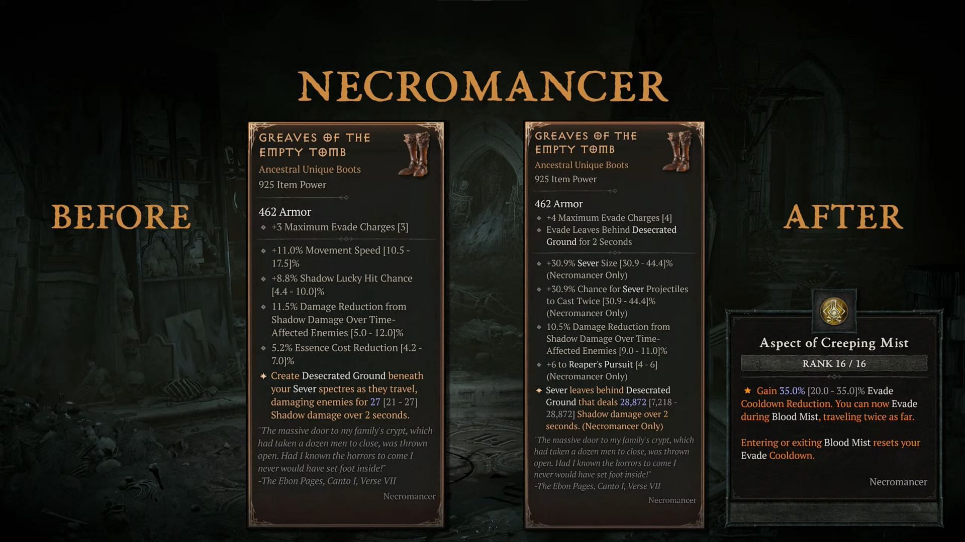 The Necromancer Greaves that will leave damaging trails in your wake (Image via Blizzard Entertainment)