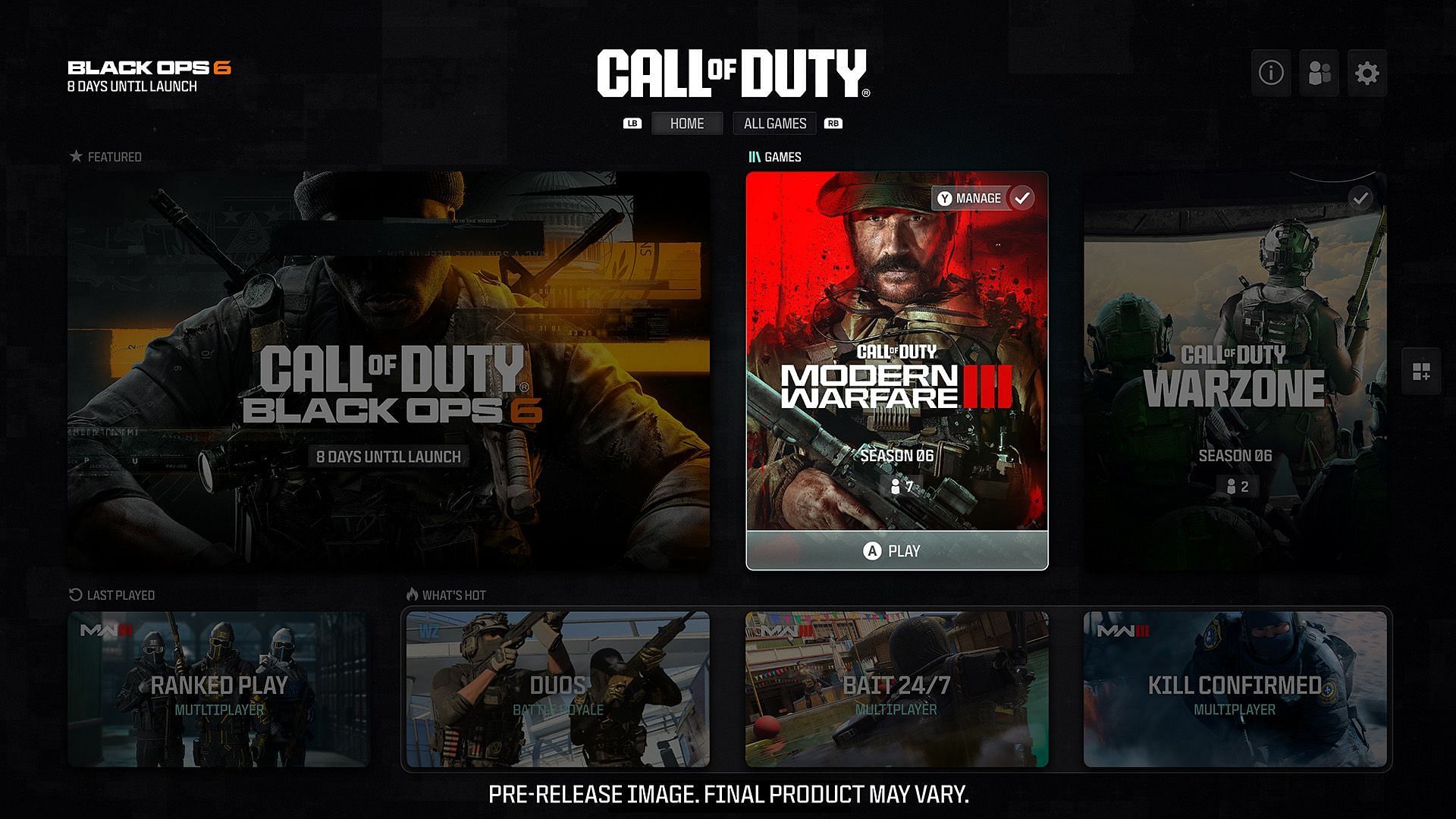 Call of Duty&#039;s brand new UI overview (Image via Activision)