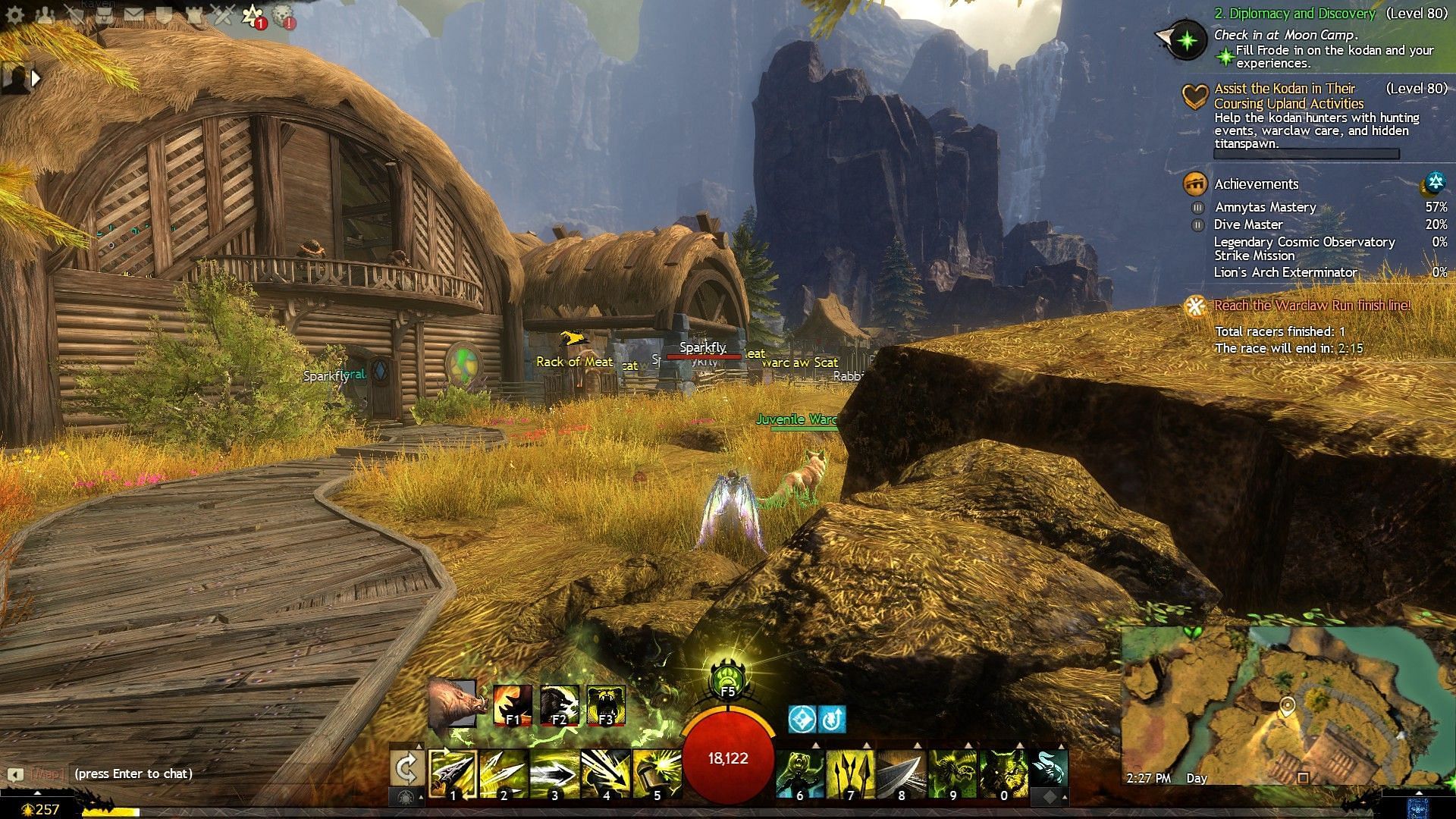 Juvenile Warclaw location in Journey Kin Outpost (Image via NCSoft)