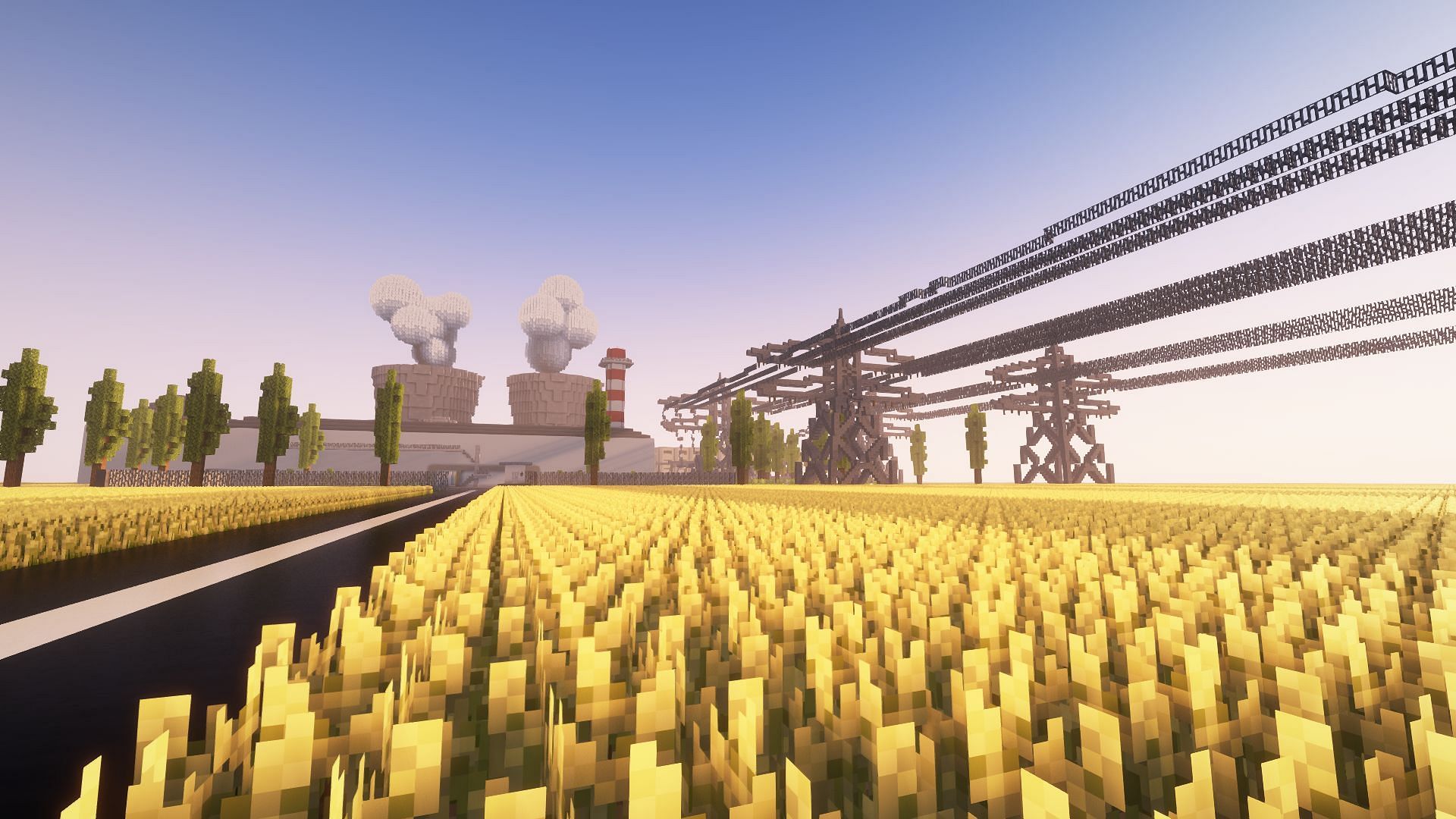 The nuclear power plant build in Minecraft