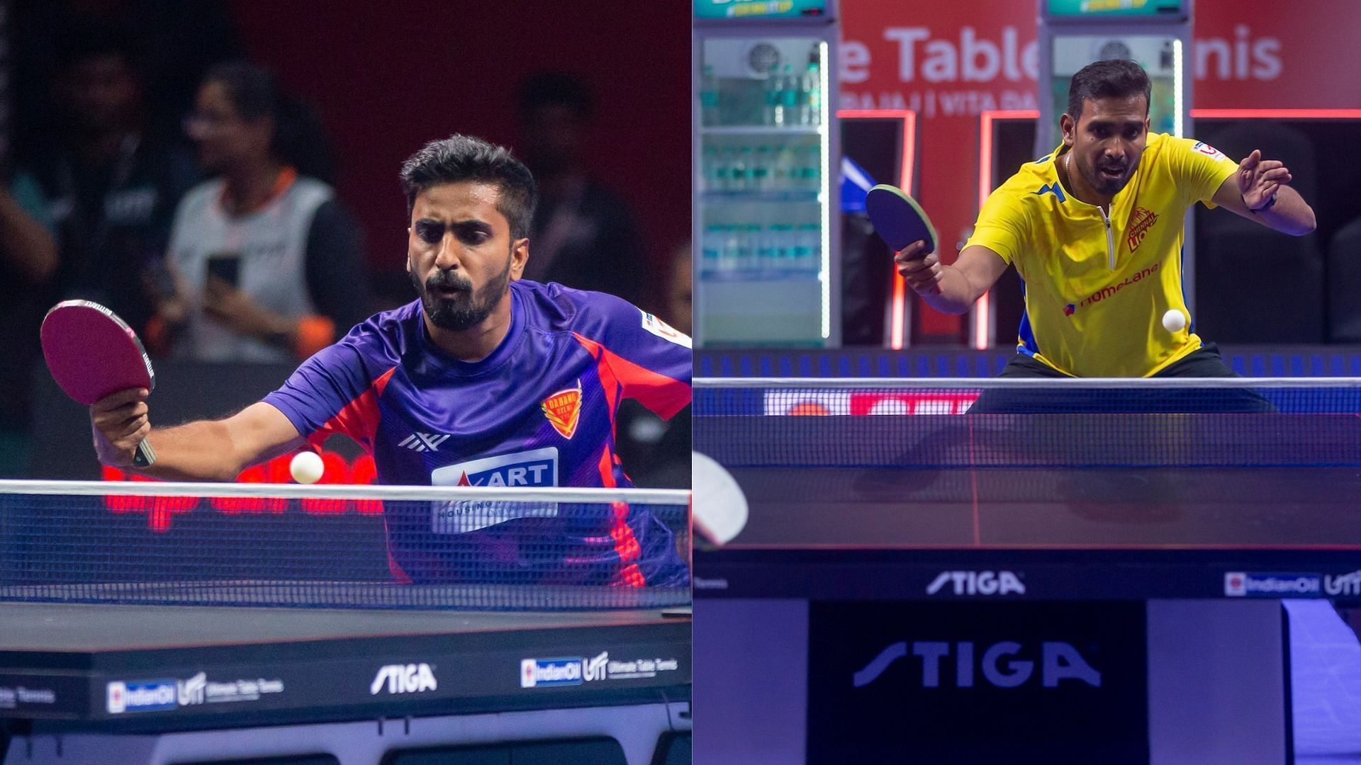 Sathiyan Gnanasekaran and Sharath Kamal will be in action during match 6 of the UTT 2024. (Image credits: Ultimate Table Tennis)