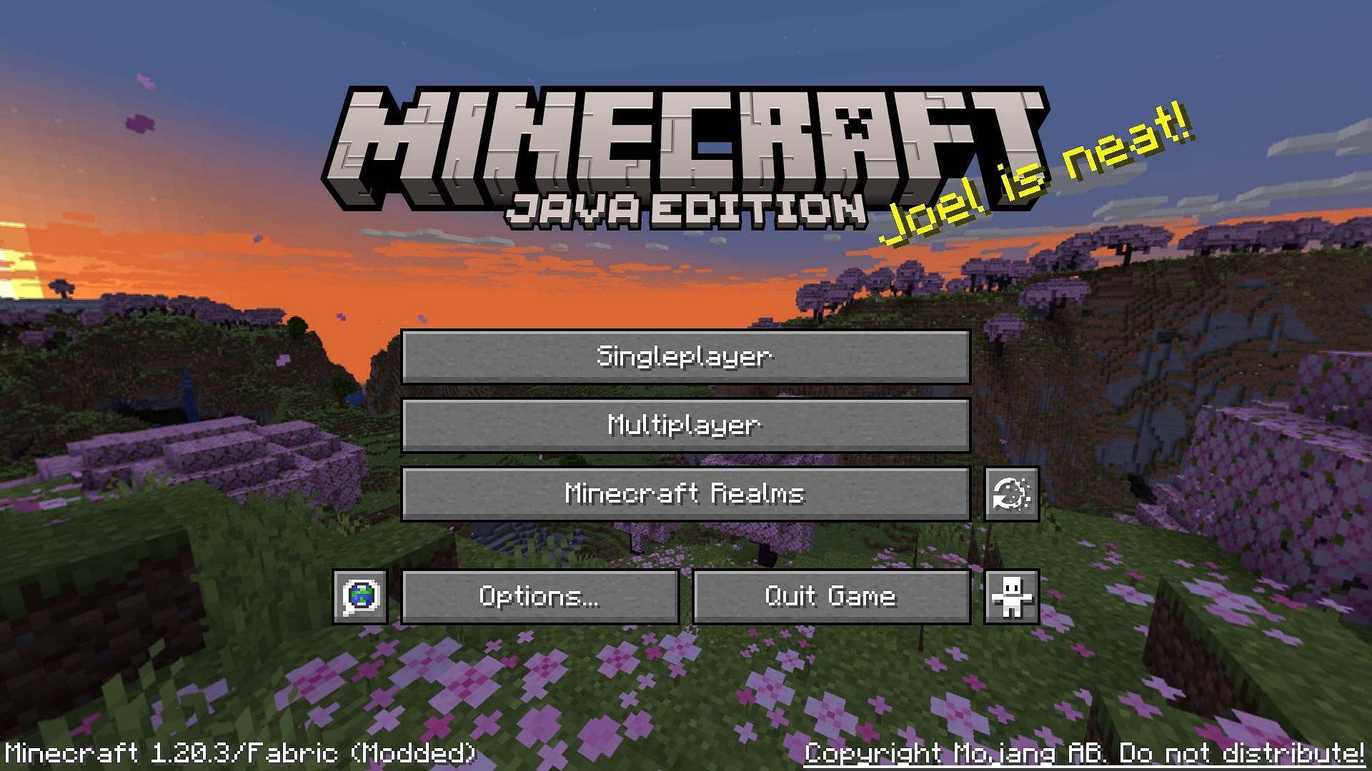 The main menu with the Replay mod installed (Image via Mojang)