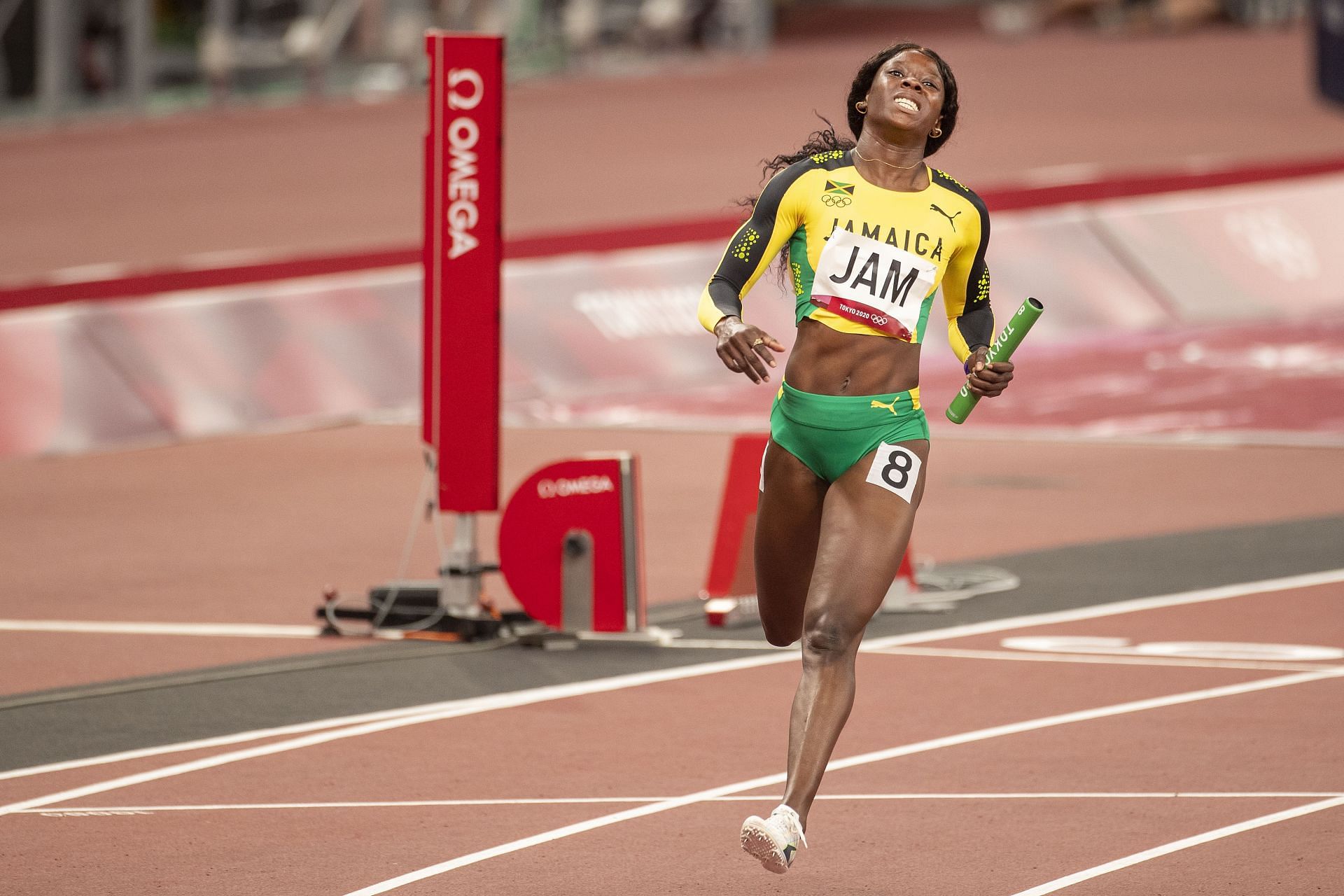 Shericka Jackson in action at the Tokyo Olympics 2024 [Image Source: Getty]