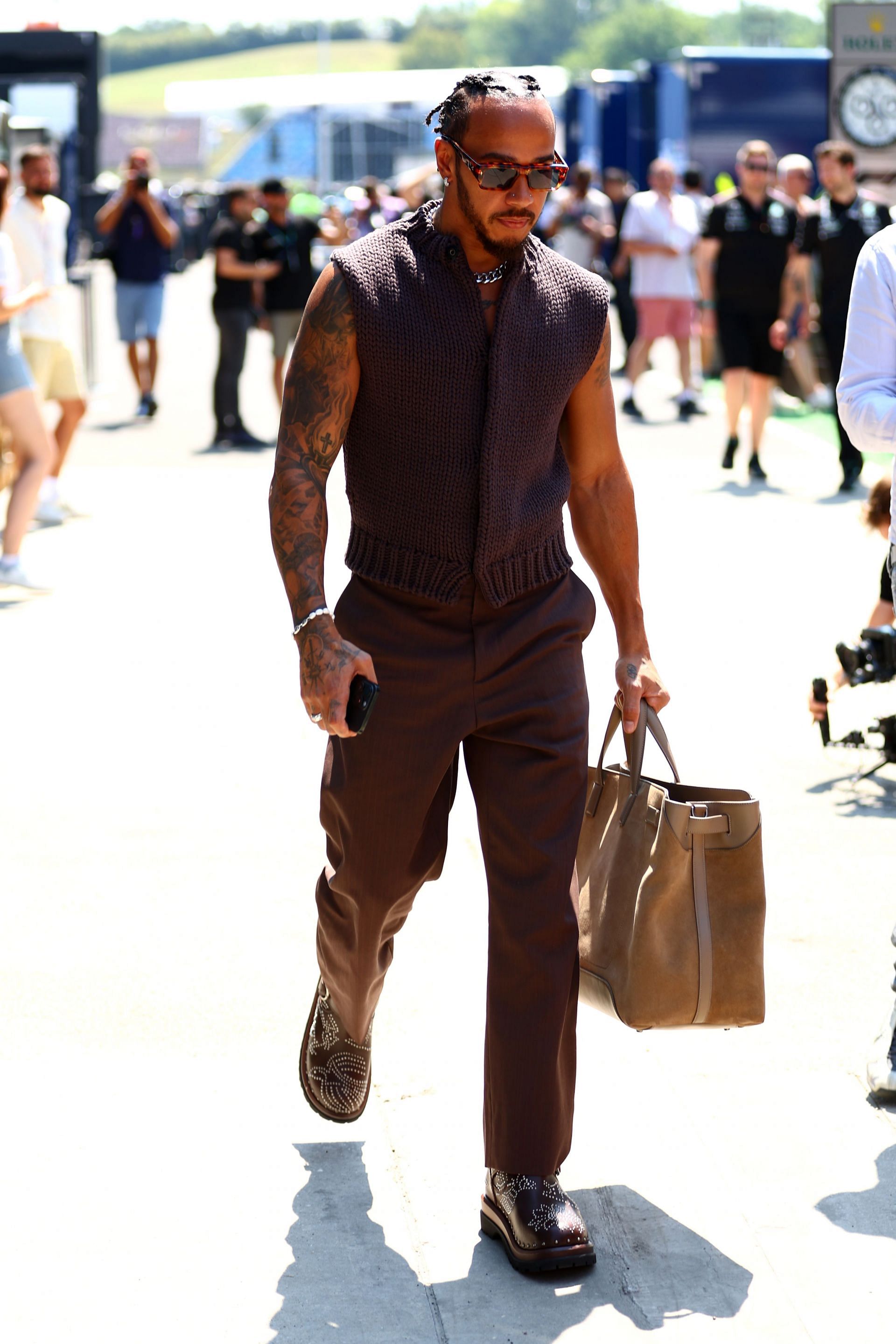 Lewis Hamilton at the 2024 Hungarian Grand Prix (Photo by Bryn Lennon - Formula 1/Formula 1 via Getty Images)