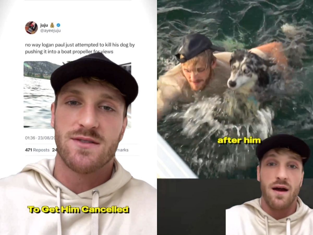 Logan Paul breaks down old video involving allegations of pushing his dog into lake (Image via X/Logan Paul)