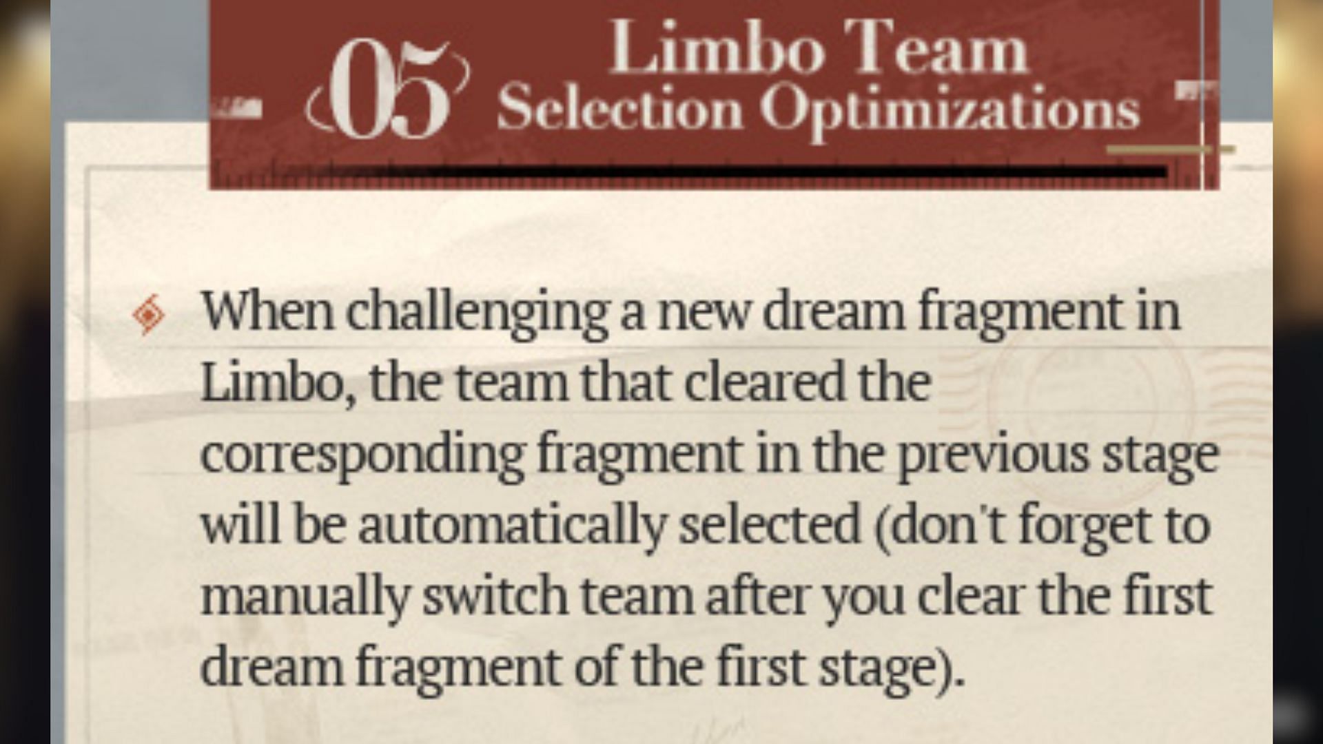 Bluepoch will optimize the Limbo team selection process in the version 1.8 update. (Image via Bluepoch)