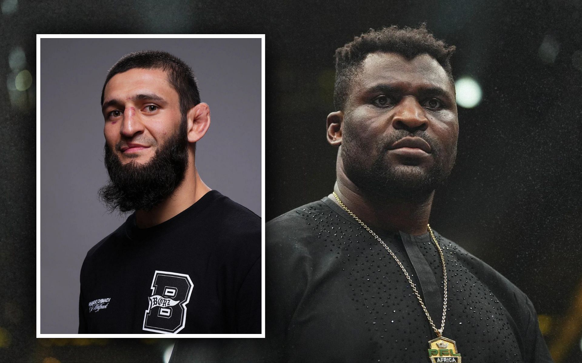 When Khamzat Chimaev (inset) criticized Francis Ngannou for his demands from the UFC. [Image courtesy: Getty Images] 