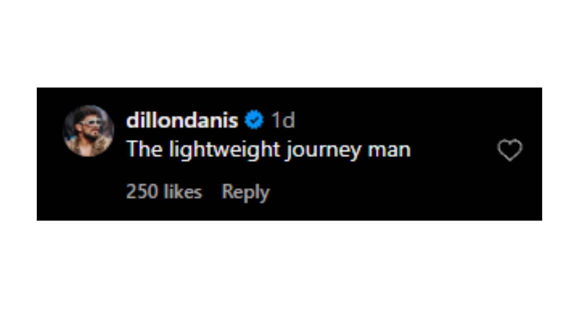 Dillon Danis&#039; comment