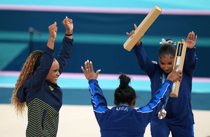 Simone Biles and Jordan Chiles reveal the reasons behind bowing to Rebeca Andrade at Paris Olympics