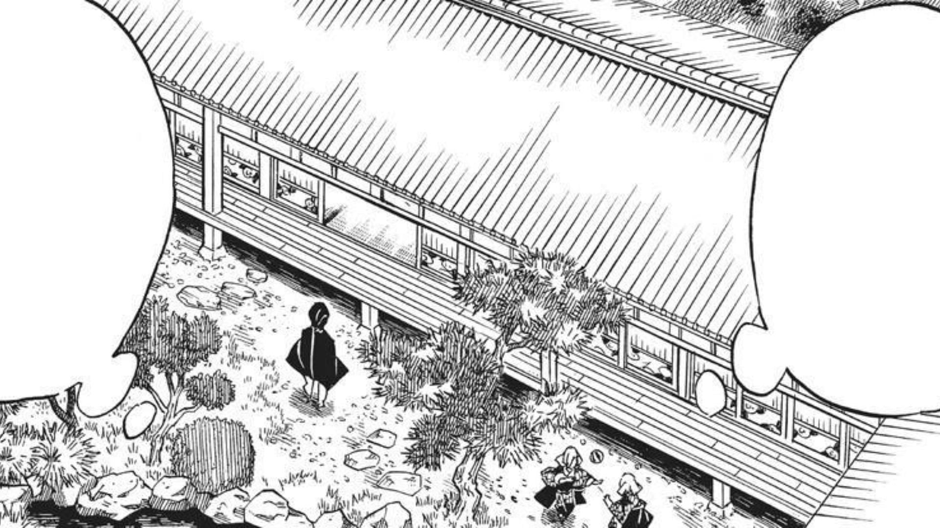 Manga panel that shows the Ubuyashiki mansion (Image via Shueisha)