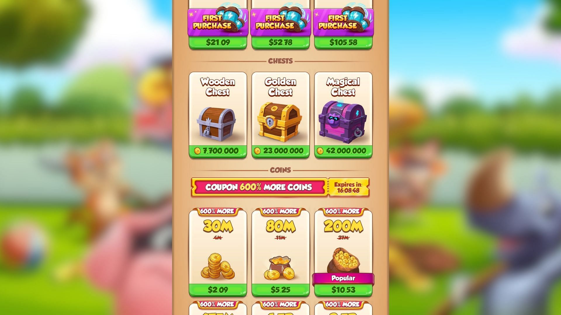 You can buy chests using coins to get cards (Image via Moon Active)