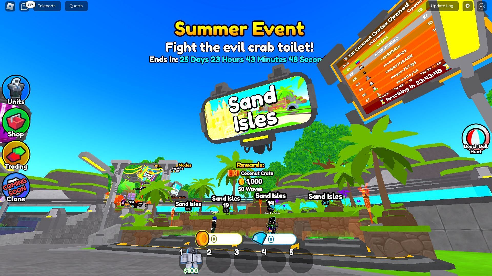 The Sand Isles stage (Image via Roblox)