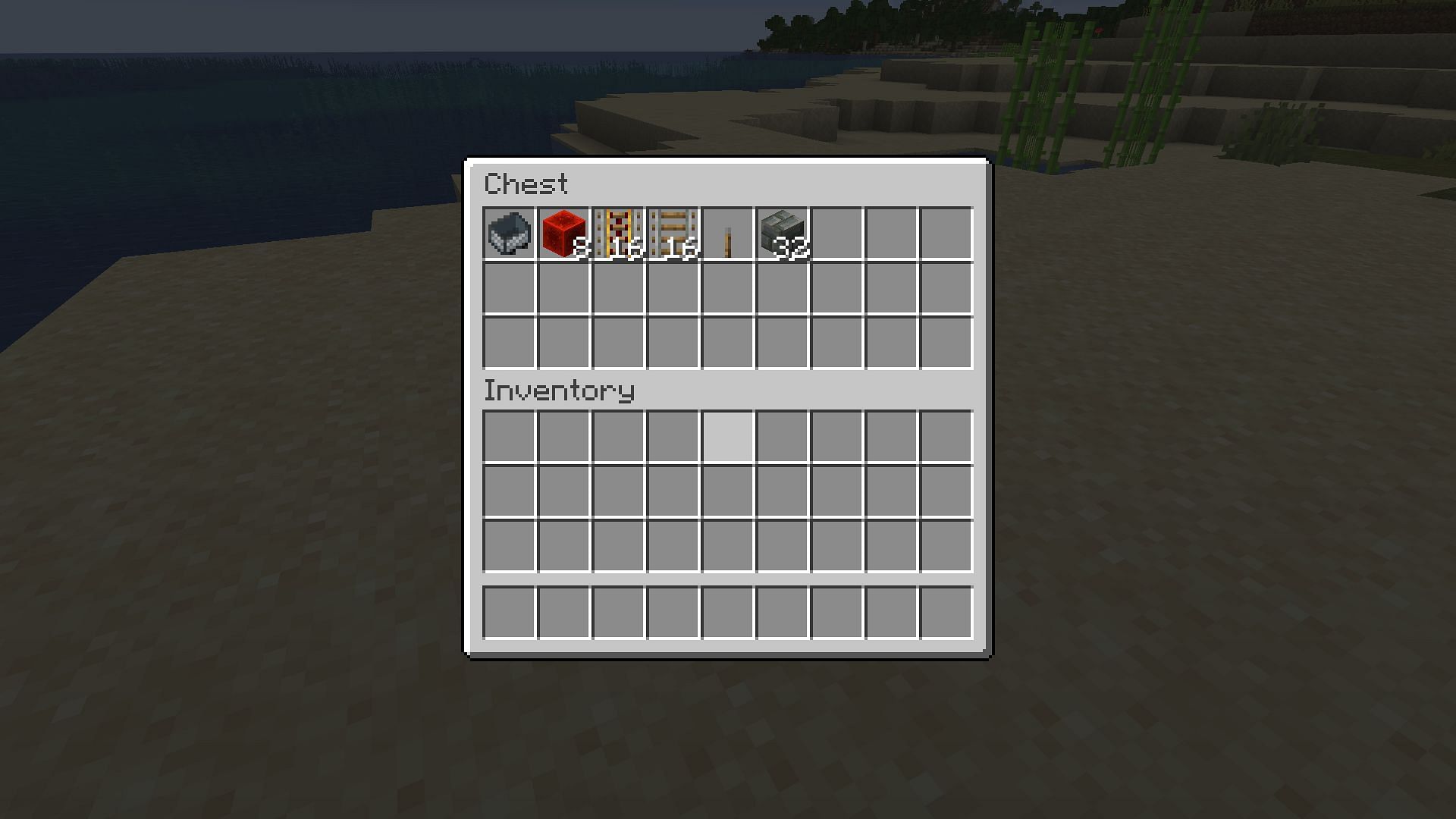 The materials for a simple minecart mob launcher (Image via Mojang)