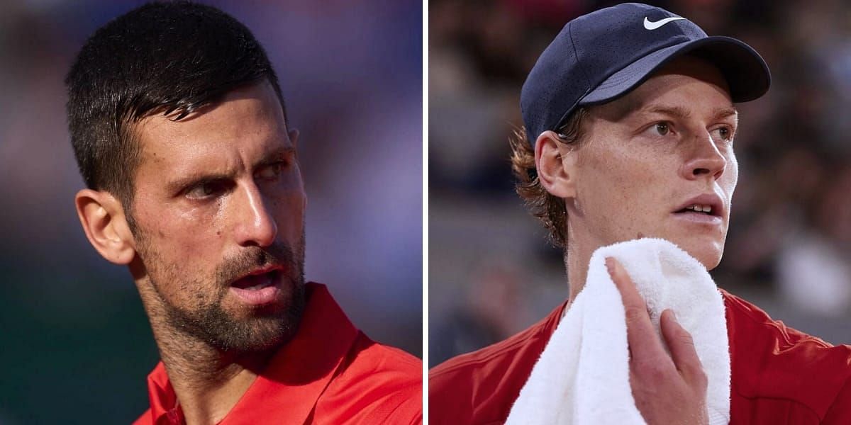 Novak Djokovic (L) &amp; Jannik Sinner (R) (Image source: GETTY)