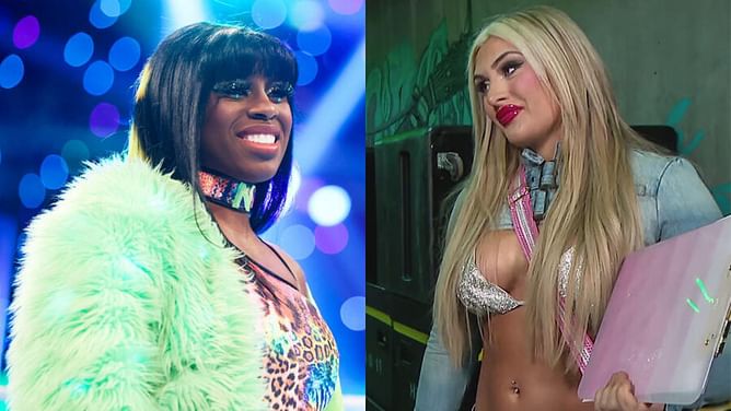 Naomi sends a two-word message to Tiffany Stratton after posing together for a backstage photo