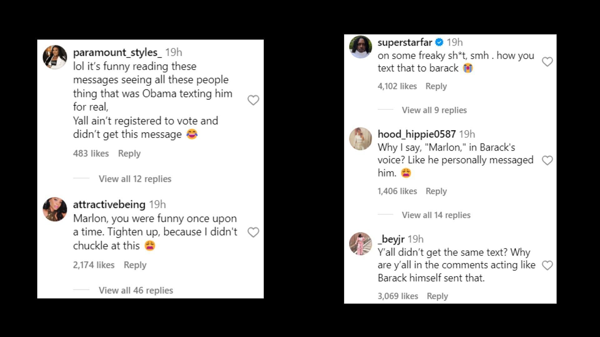 Netizens react to the post (Images via Instagram/theshaderoom)